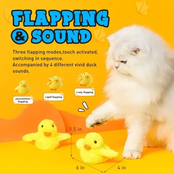 Cat Toys Rechargeable Flapping Duck