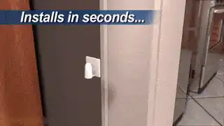 Dog gate in doorway